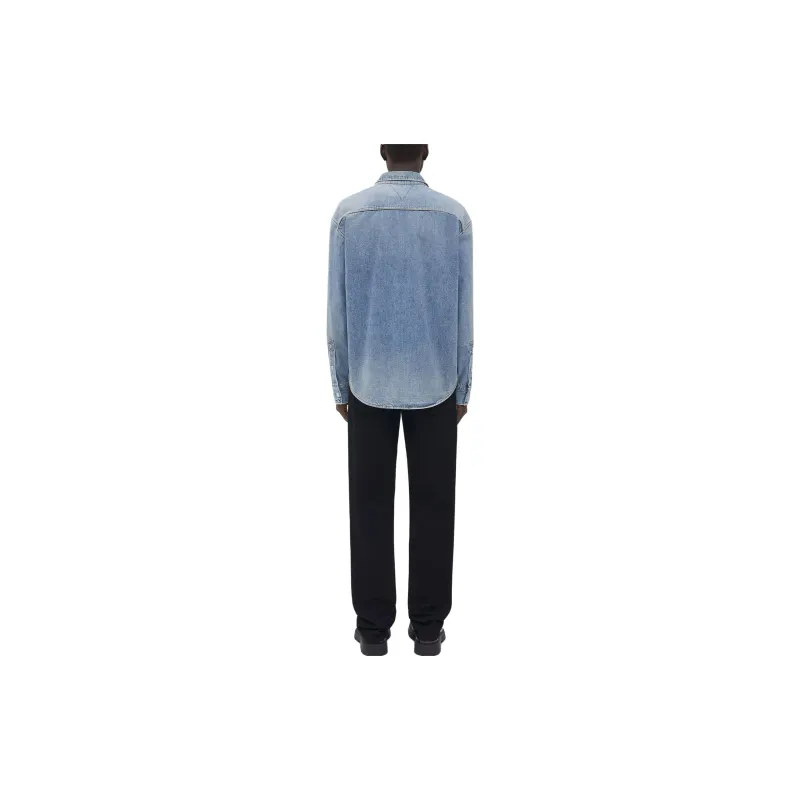 Bottega Veneta Vintage Medium Indigo Denim Shirt-3