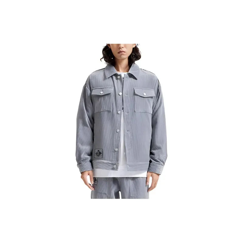 XTEP x SHAOLIN,LIANMINGKUAN Jackets & Coats Men's Stone Texture Gray-2