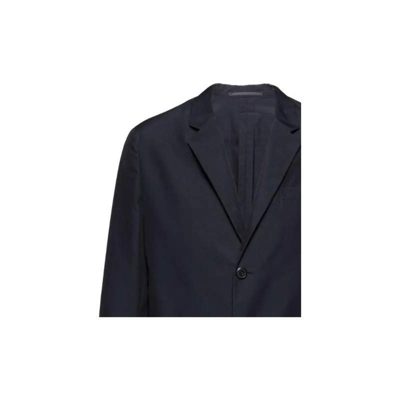 PRADA Triangle Logo Cotton Blazer-3