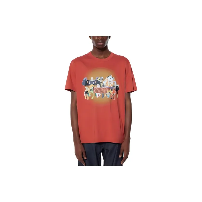 UNIQLO x HAIZEIWANG LIANMINGKUAN T-Shirt Unisex Dark Orange-1