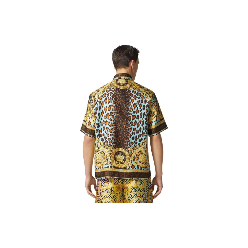 VERSACE Fendace Baroque Silk SS Shirt-3