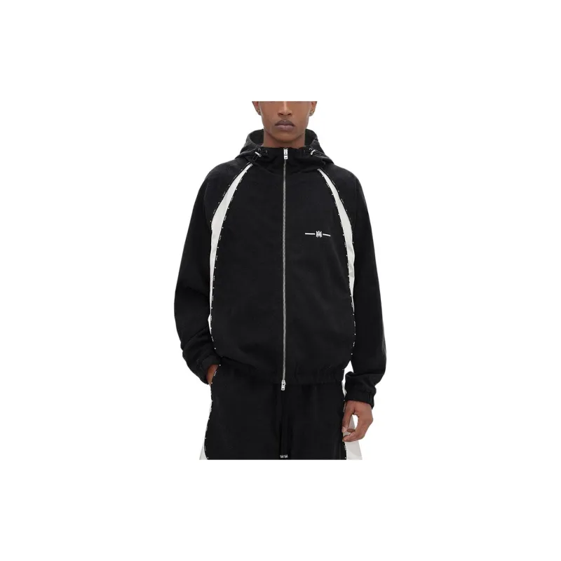 AMIRI Logo-print Denim Track Jacket-1