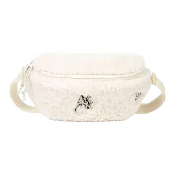 New Era × MLB Collaboration Wool One Shoulder Crossbody Fanny Pack Medium Size Unisex Ecru