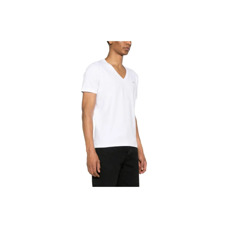 DSQUARED 2 Logo Plaque V Neck T Shirt-3