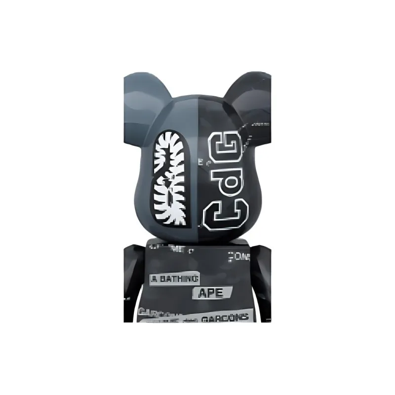 Bearbrick X Bape X Comme Des Garcons Camo Shark-2