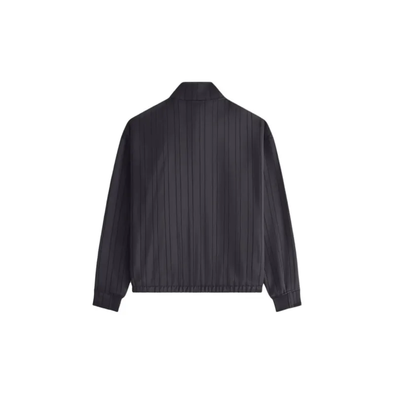 KITH Wrenley Satin Crest Track Jackets Coats Women's Black-1