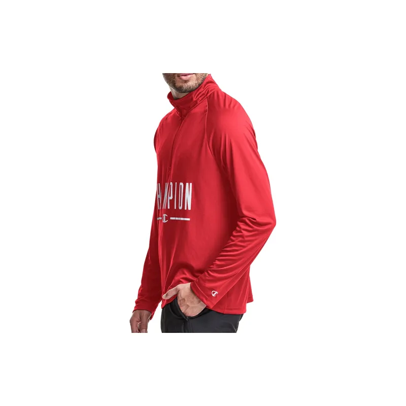 Champion Stand Collar Regular Sweatshirt Men's Red-2