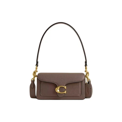 COACH Tabby Polished Pebbled Leather Portable Crossbody Bag Shoulder Bag Small Size Women's Dark Colored Gemstone