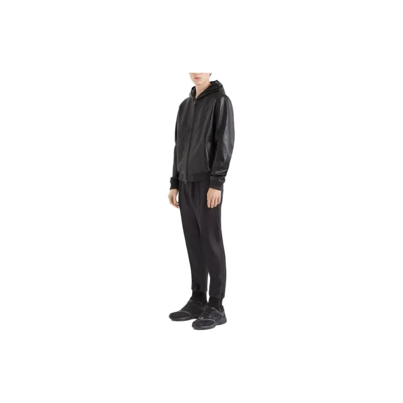 FENDI Knitted Sweatpants Men Black-2