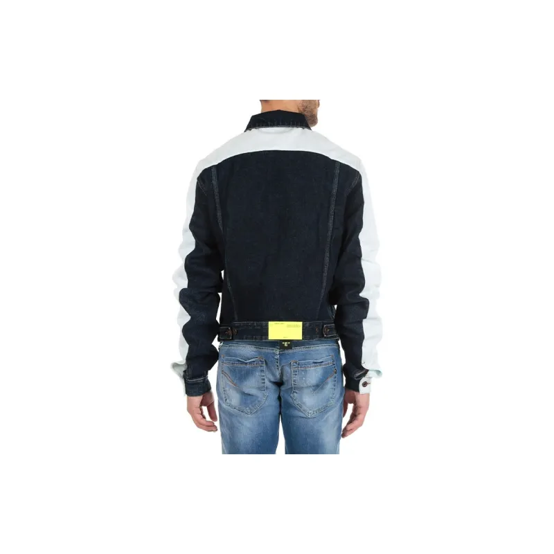 OFF WHITE Striped Denim Jacket-3