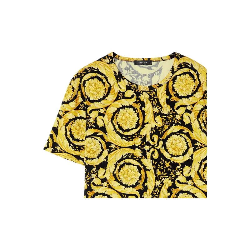 VERSACE Baroque Printed Crewneck T Shirt-3