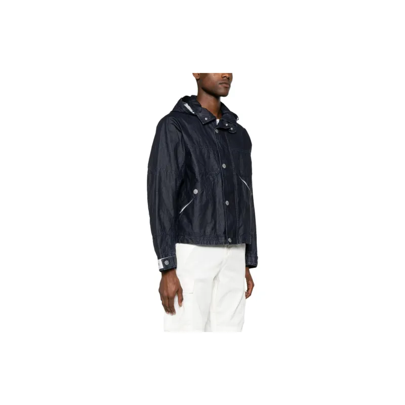 STONE ISLAND Raw Plated Linen Hooded Jacket-4