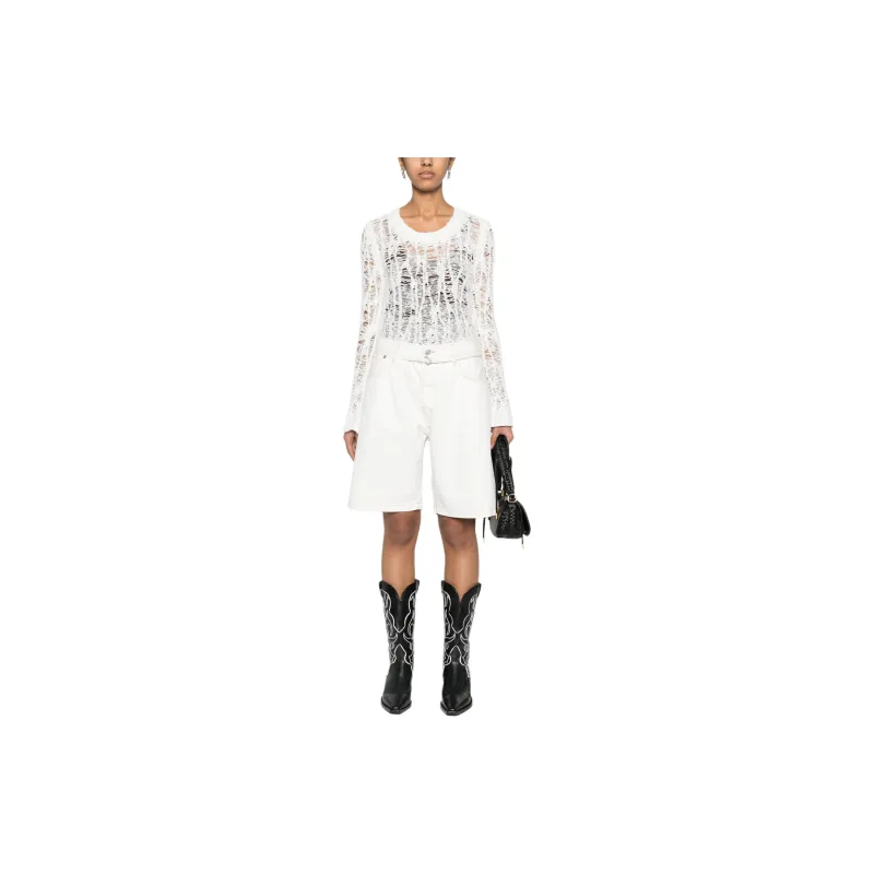 Acne Studios SS24 Denim Shorts Unisex Ecru-1