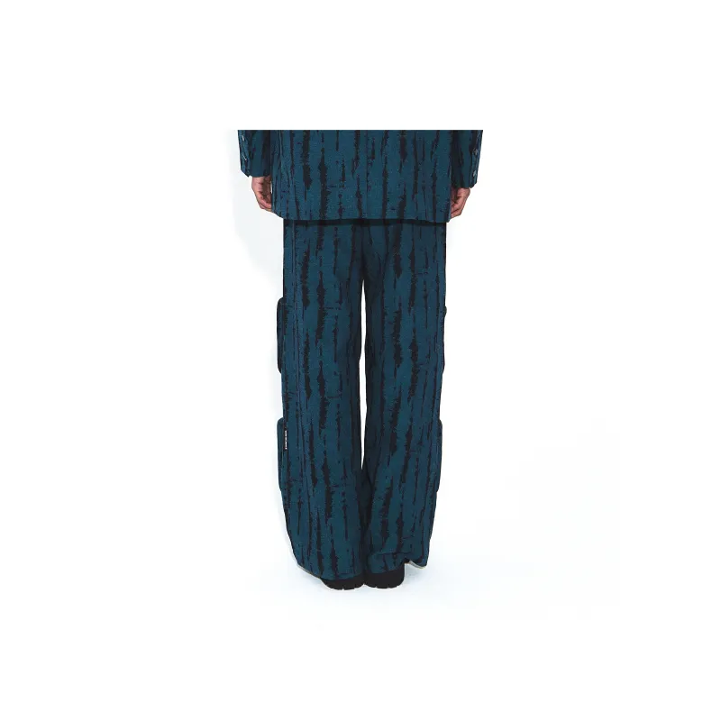 VANN VALRENCÉ Casual Pants Unisex Peacock Blue-6