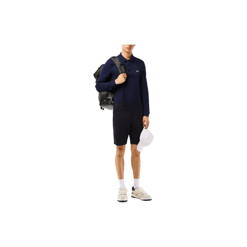 LACOSTE Slim Fit Petit Pique Polo Shirt Polo Shirt Men's Blue-1
