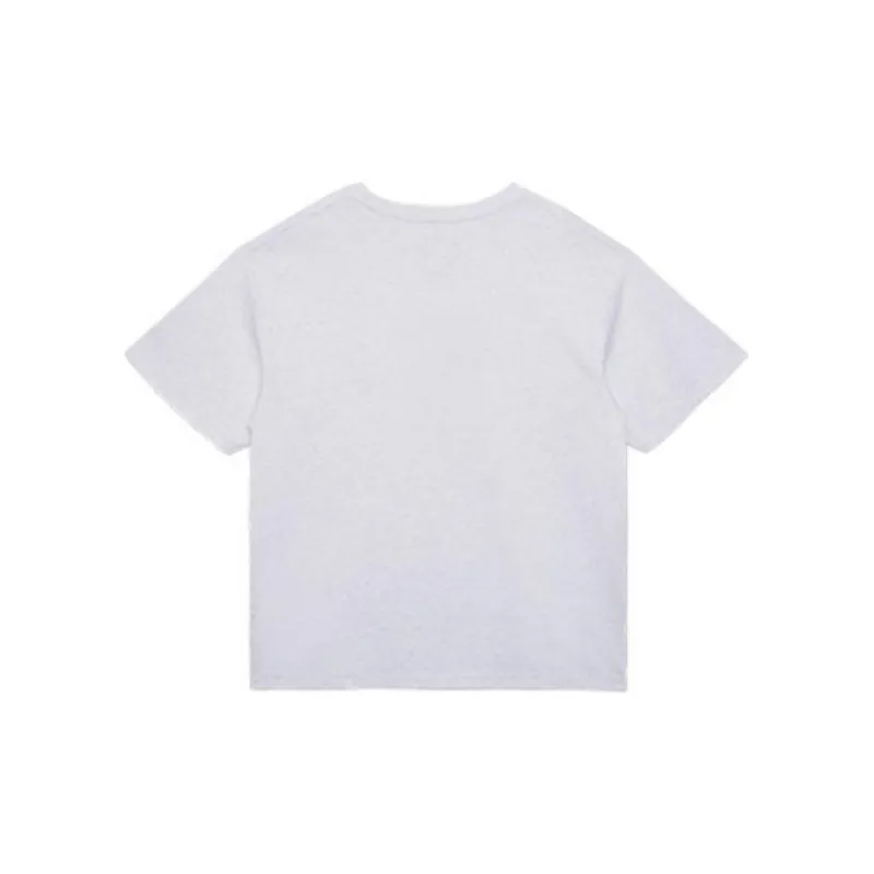 New Era Drop Shoulder Sleeve T-Shirt Women's Light Gray-1