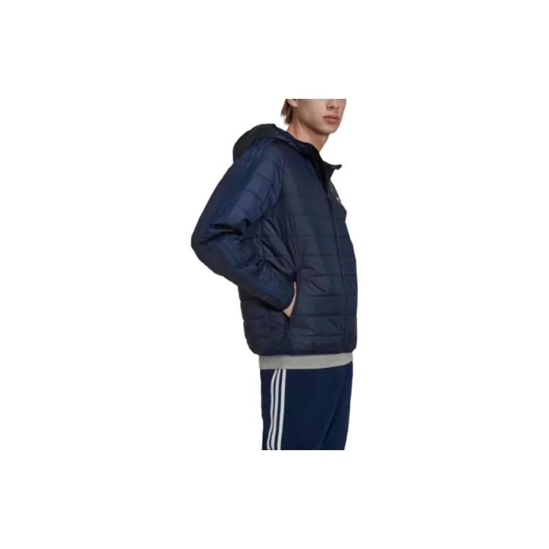 Adidas Padded Hooded Puffer Jacket Jackets Coats Men's Blue-3
