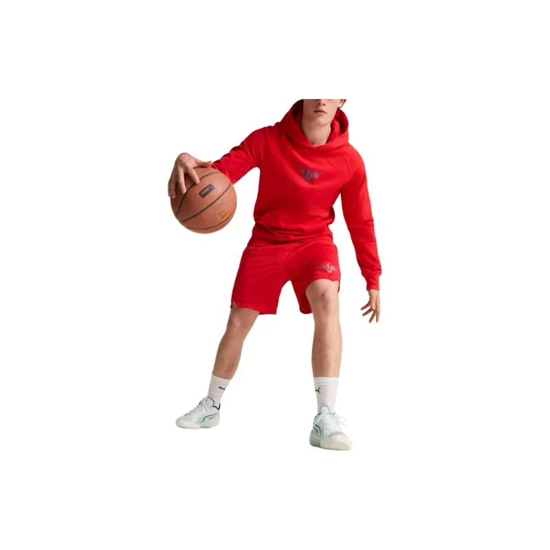 PUMA Melo Alwayz On Basketball Hoodie Sweatshirt Men's Red-2