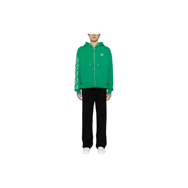 OFF WHITE Diag stripe Embroidered Track Pants-1