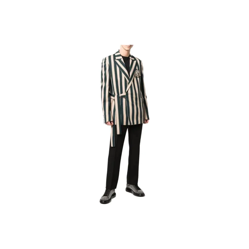 BALMAIN Striped Wrap Blazer-1