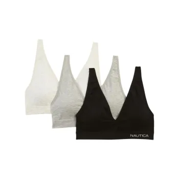 NAUTICA Bra Women's 3 Pack Black