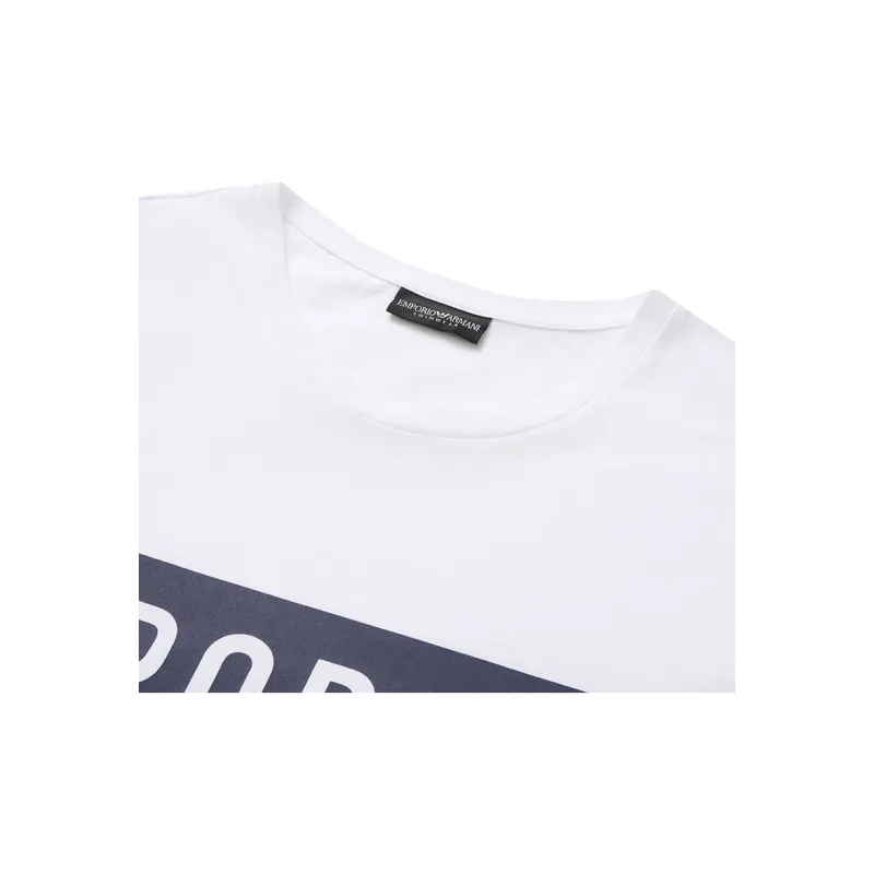 EMPORIO ARMANI SS24 T Shirt Men's White Blue-6