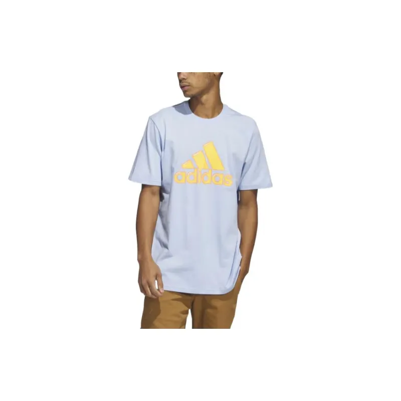 Adidas Logo Pen Fill - Sportswear Graphic Tee T-Shirt Men's Blue-1