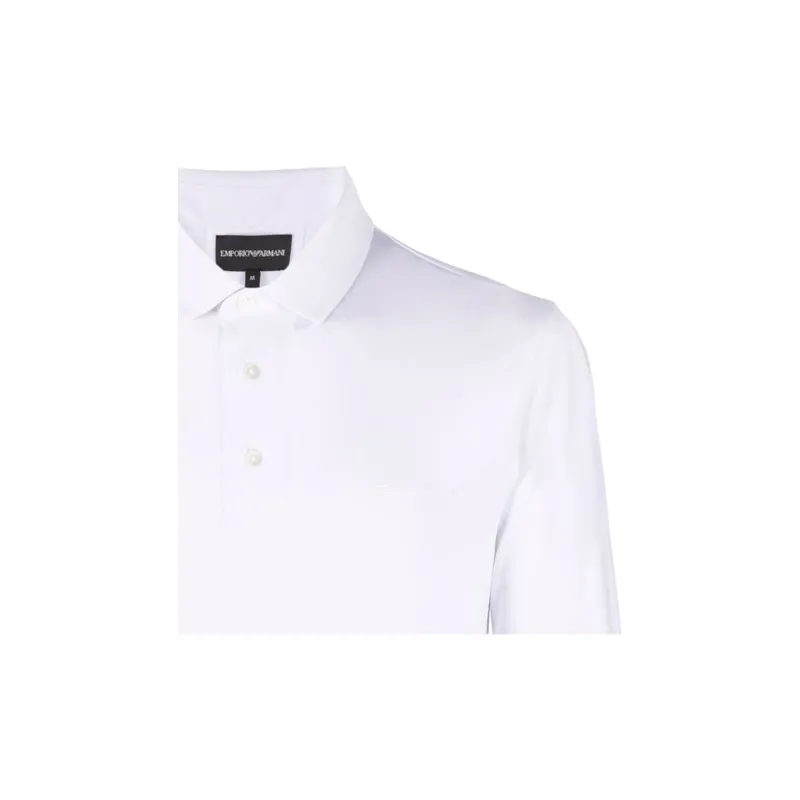 EMPORIO ARMANI Logo Detailed Long Sleeved Polo Shirt-5