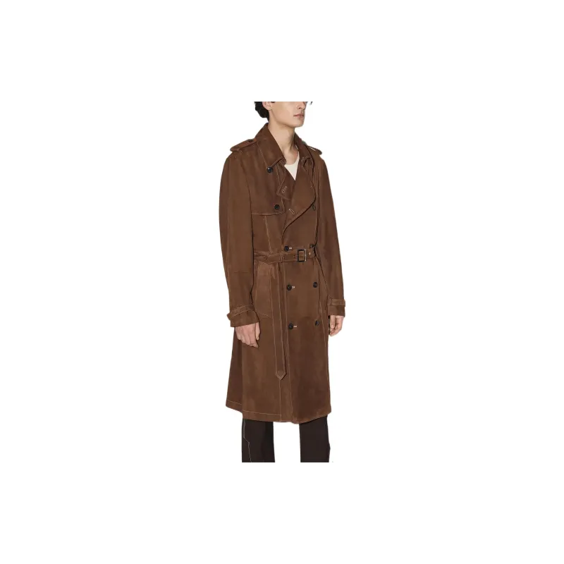 AMIRI Trench Coats Men Dark Brown-3