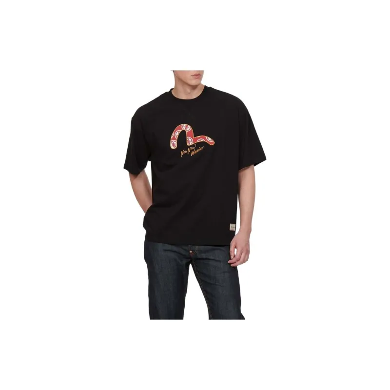 EVISU T Shirts Men Black-2