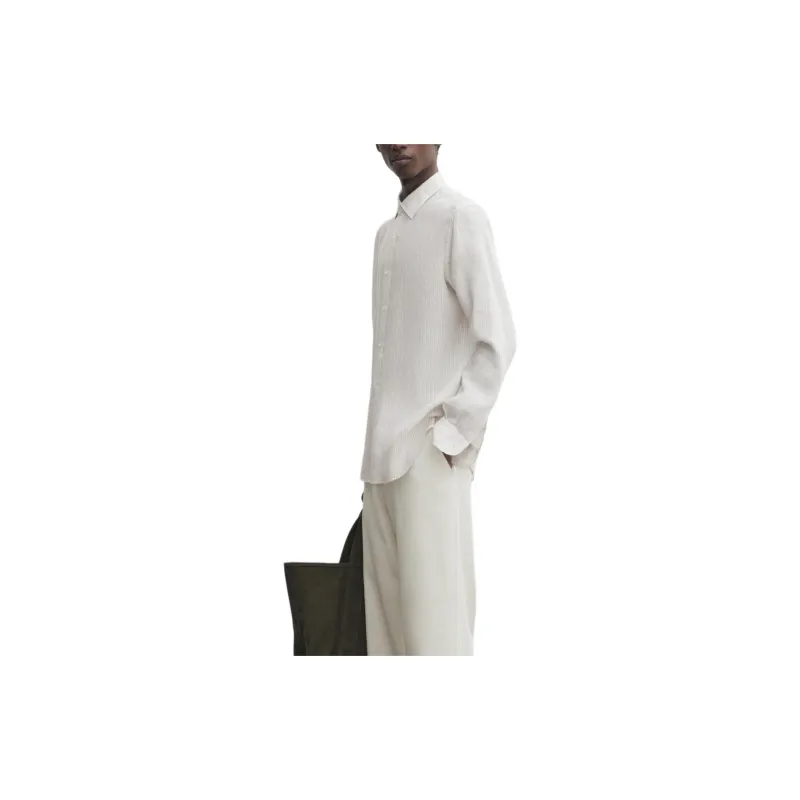 Massimo Dutti Shirts Men Ecru-4