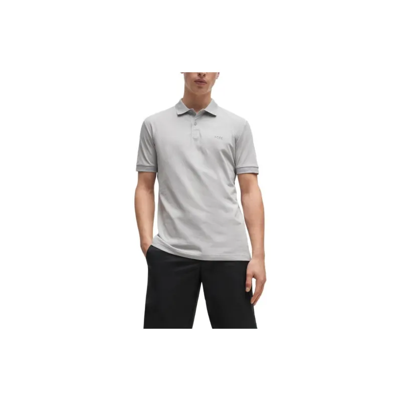 HUGO BOSS SS24 Polo Shirt Men's Light Gray-1