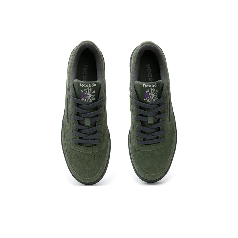 Reebok CLUB C 85 W+ Height Increasing Wear Resistant Slip Resistant Low Top Skateboard Shoes Unisex Green-2