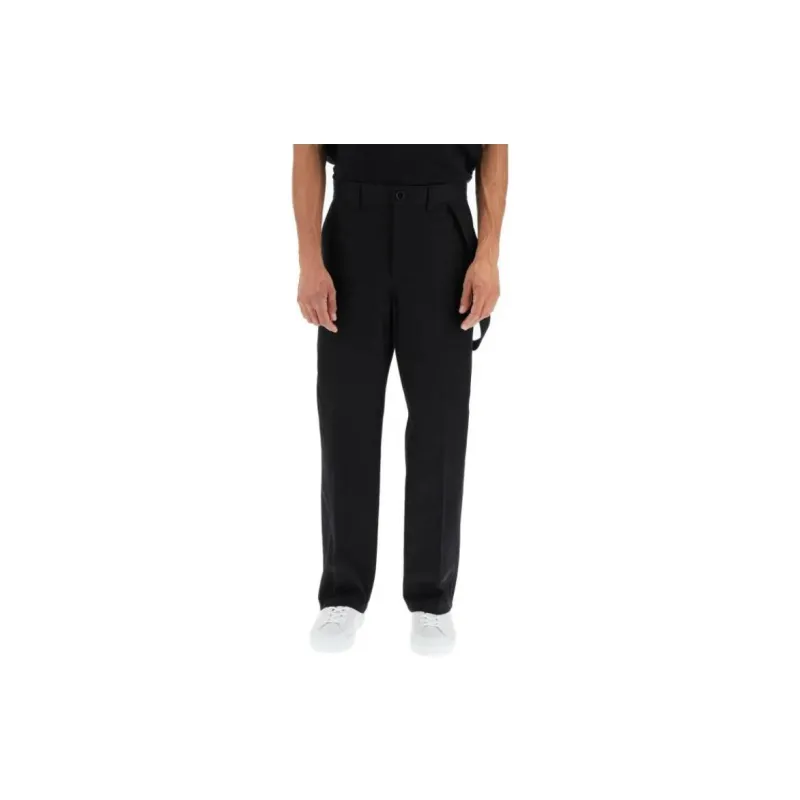 Burberry Mid rise Cotton Wide leg Trousers-1