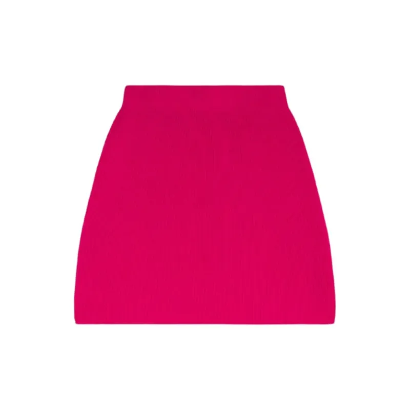 Maison Kitsune FW24 Casual Short Skirts Women's Rose Red-1