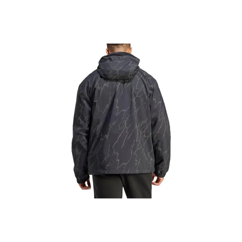 Adidas Originals Montreal Print Windbreaker Jackets Coats Men's Black-2
