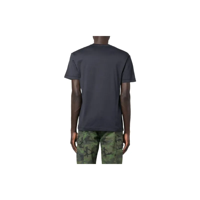STONE ISLAND Logo patch Cotton T shirt-3