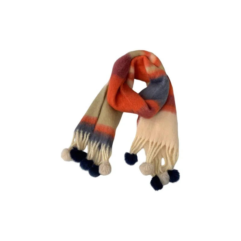 MEETSUNNY Faux Wool Knit Scarves Unisex-5
