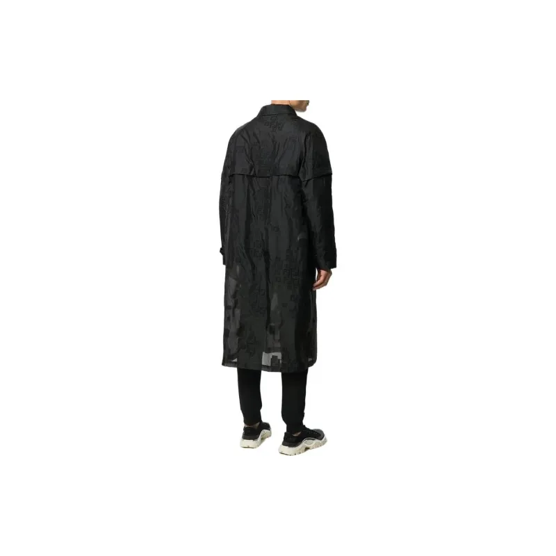 FENDI Trench Coats Men Black-2