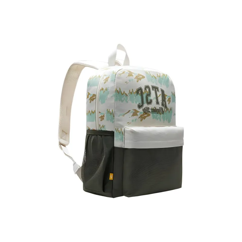 Anta Life Collection PU Backpack Regular Unisex Light Smoke Gray/Light Army Green-2
