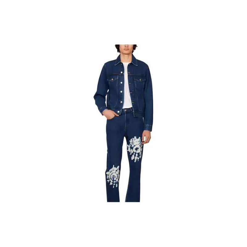 Sandro Denim Jacket Men's Vintage Blue-1