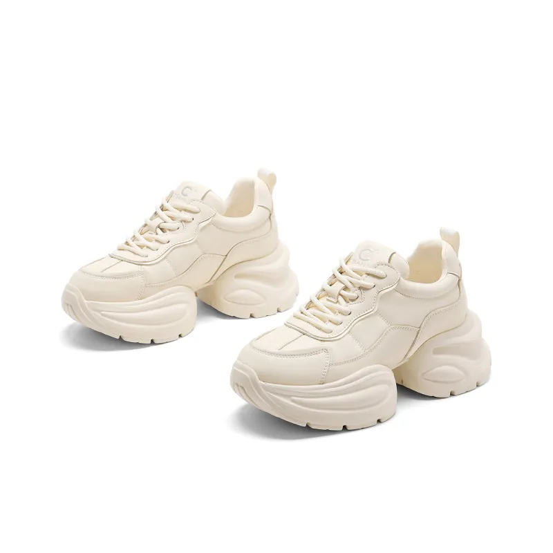 C°BANNER Low Top Chunky Sneakers Women's Custard-2