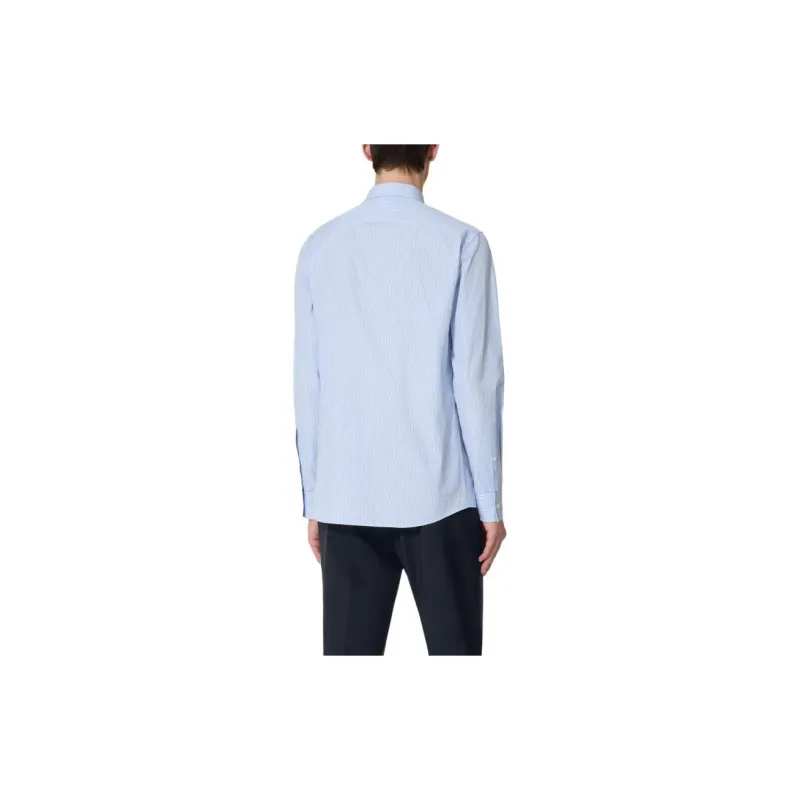 Valentino Logo Plaque Striped Shirt-2