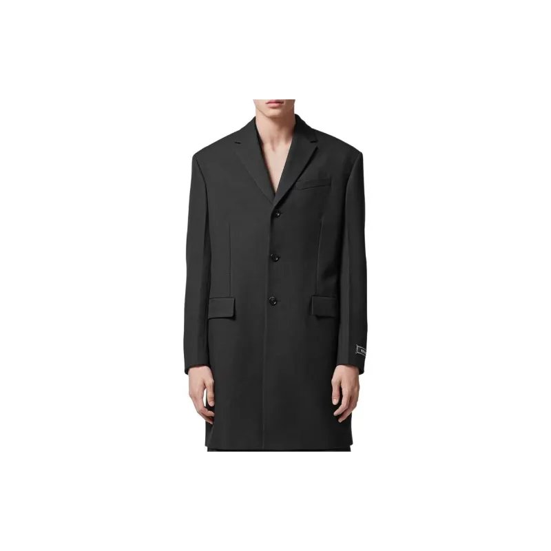 VERSACE Button Up Tailored Long Coat-3