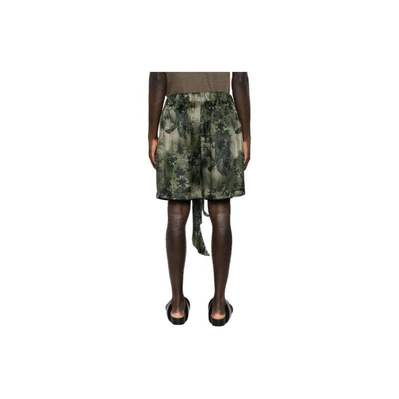 Roberto Cavalli Hawaii print Silk Shorts-2