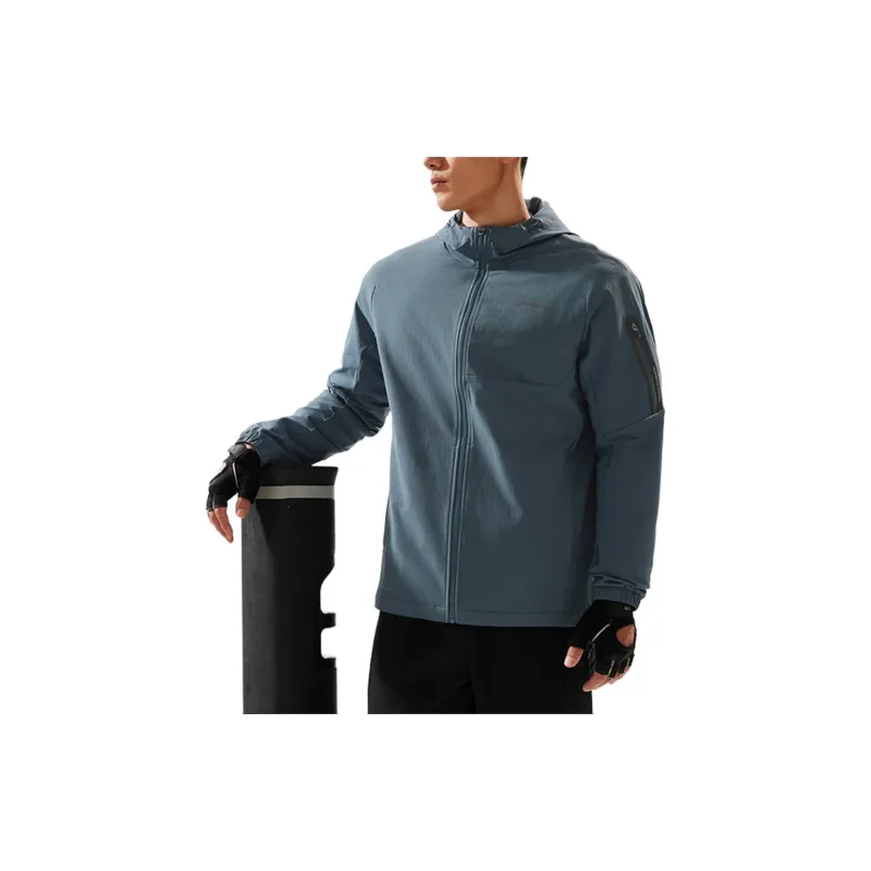 LiNing Sports Life Collection Trench Coat Men Snail Dark Cyan-2