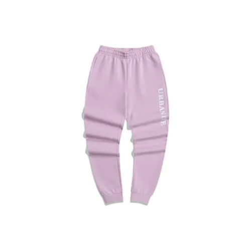 XTEP Knitted Sweatpants Women's Light Pink Purple