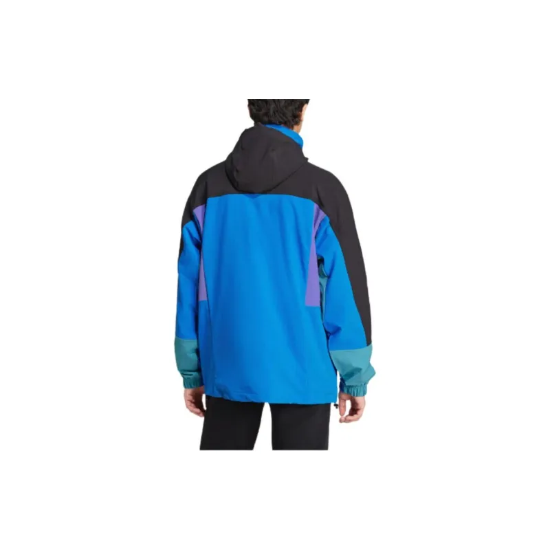 Adidas Originals Colorblock Anorak Jackets Coats Men's Blue-3