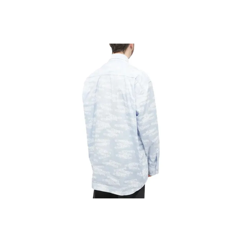 Vetements Shirts Men Light Blue-2