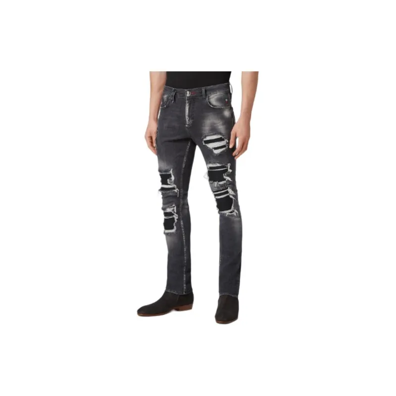 PHILIPP PLEIN Mid rise Ripped Jeans-3
